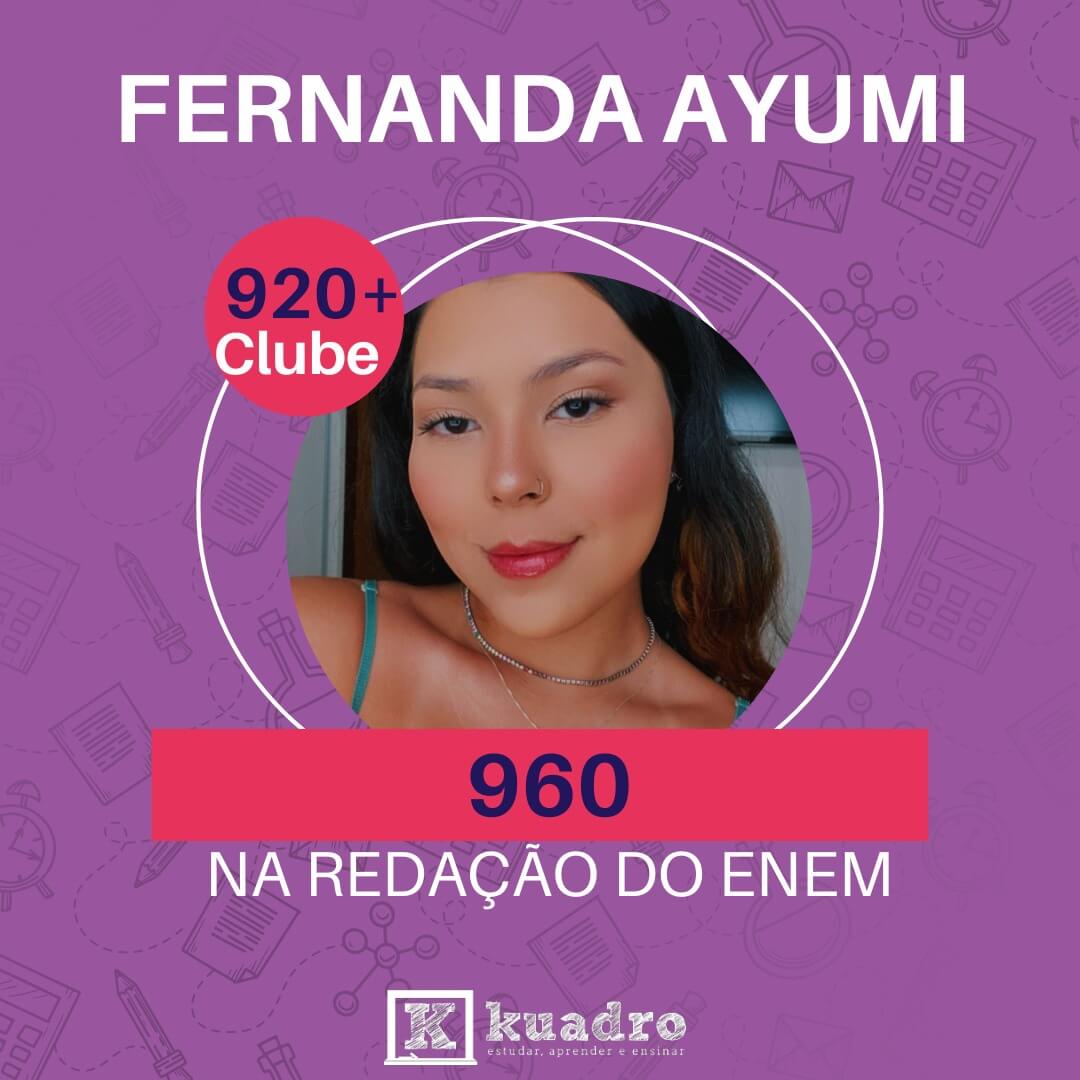 Fernanda Ayumi. Redação